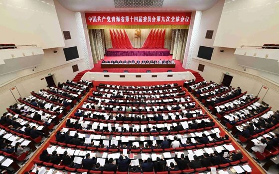 中共青海省委十四届九次全体会议召开